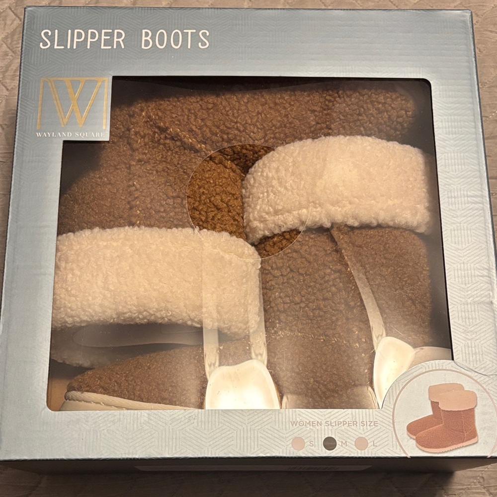 Wayland Square Tan Shearling Slipper Boots